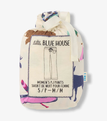 Little Blue House Sketch Country Women’s PJ Pants In A Bag